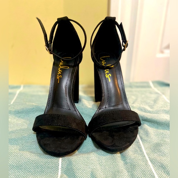 🟣Black Sandal Heel - Picture 1 of 3